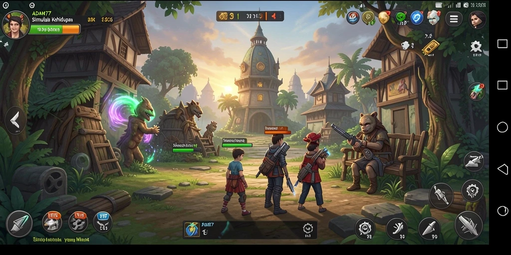 Gameplay ADAM77 yang seru dalam simulasi kehidupan.