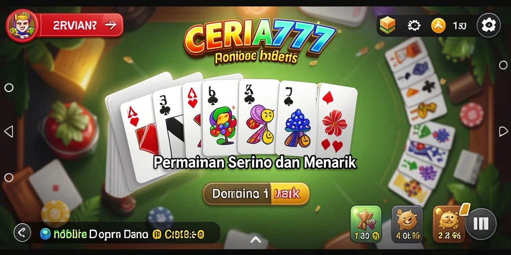 Screenshot permainan CERIA777 menampilkan atmosfer seru dan interaktif.
