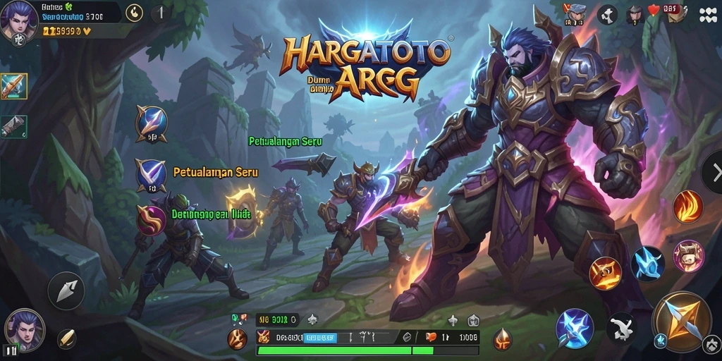 Screenshot HARGATOTO menampilkan aksi pertarungan karakter dalam suasana ARPG.