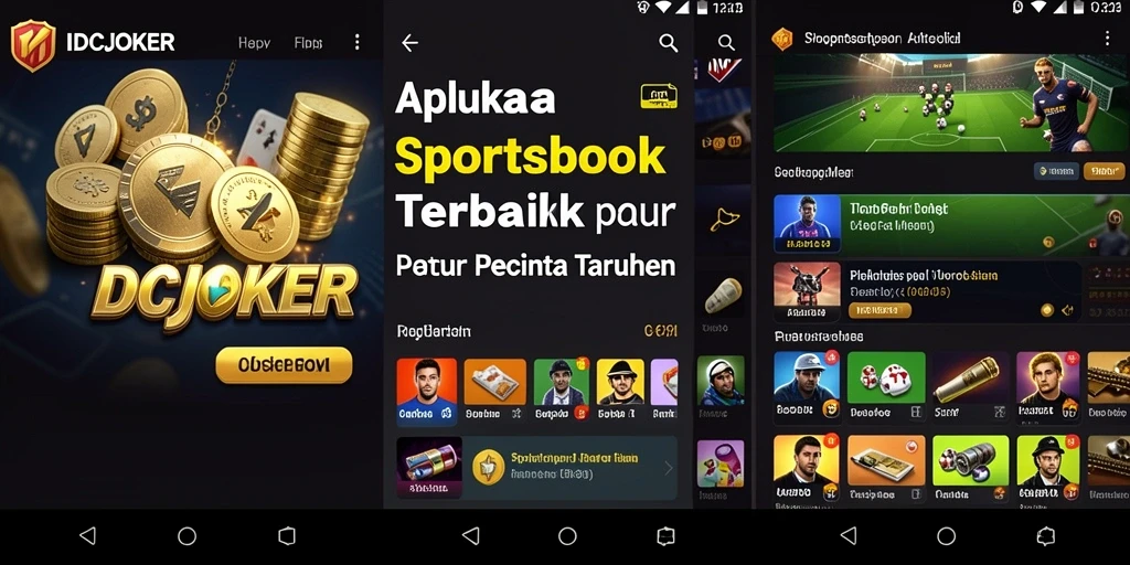 Tampilan aplikasi IDCJOKER memperlihatkan fitur taruhan olahraga yang menarik.