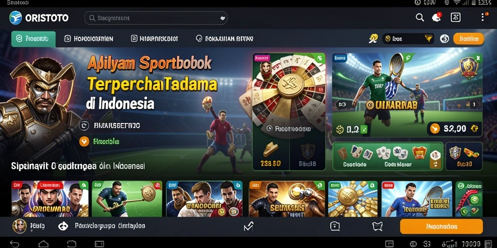 Screenshot ORISTOTO menunjukkan tampilan menarik dari fitur taruhan di aplikasi.