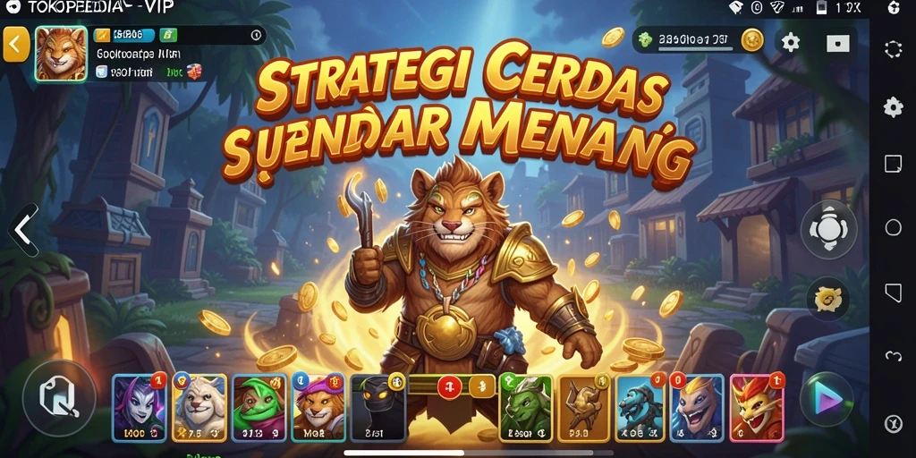 Tampilan gameplay strategi yang mendebarkan di TOKOPEDIAVIP.