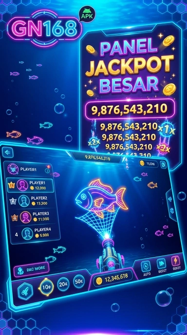 Tampilan utama aplikasi gn168 dengan banyak pilihan APK.